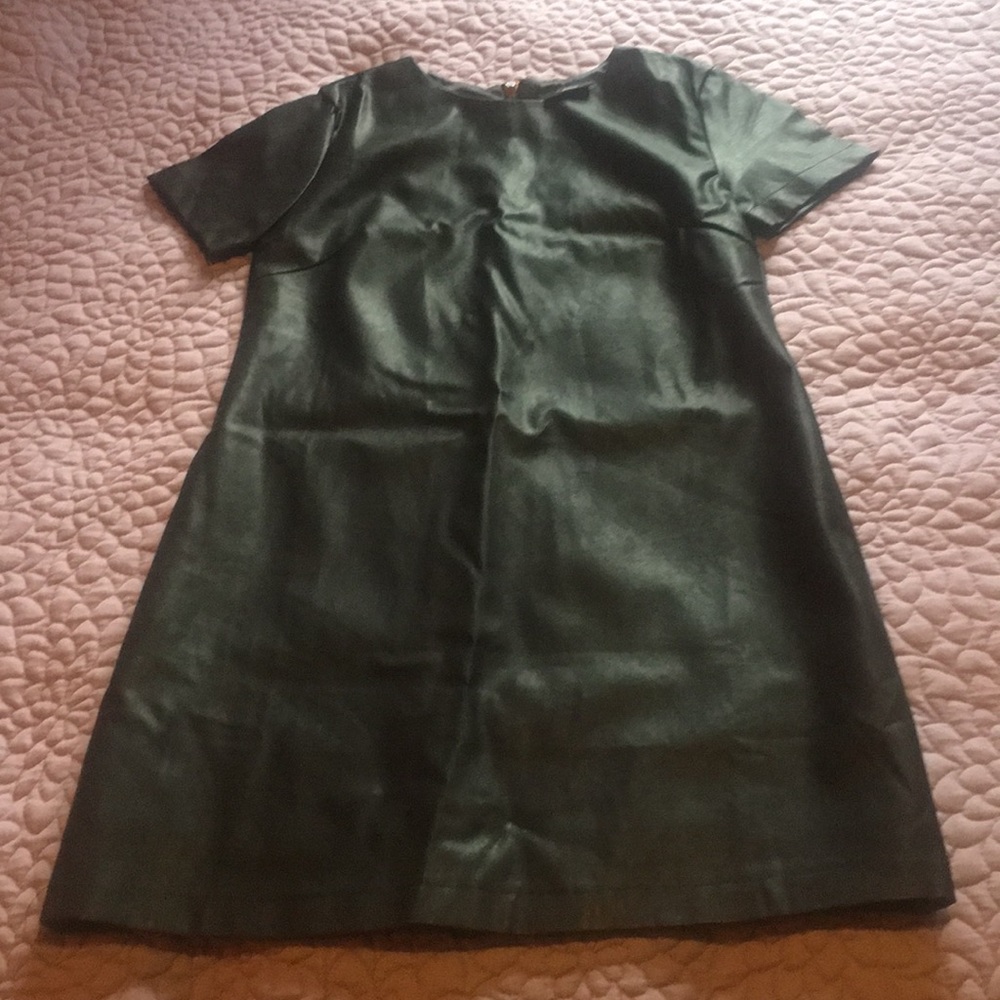 Faux Leather Shift Dress